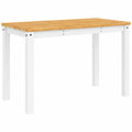 Mesa de Comedor Rustica de Madera Maciza de Pino Blanco 160x80x75 cm