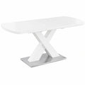 Mesa de Comedor Vicco Chinto Blanca Extensible 120x80 cm con Estructura en X