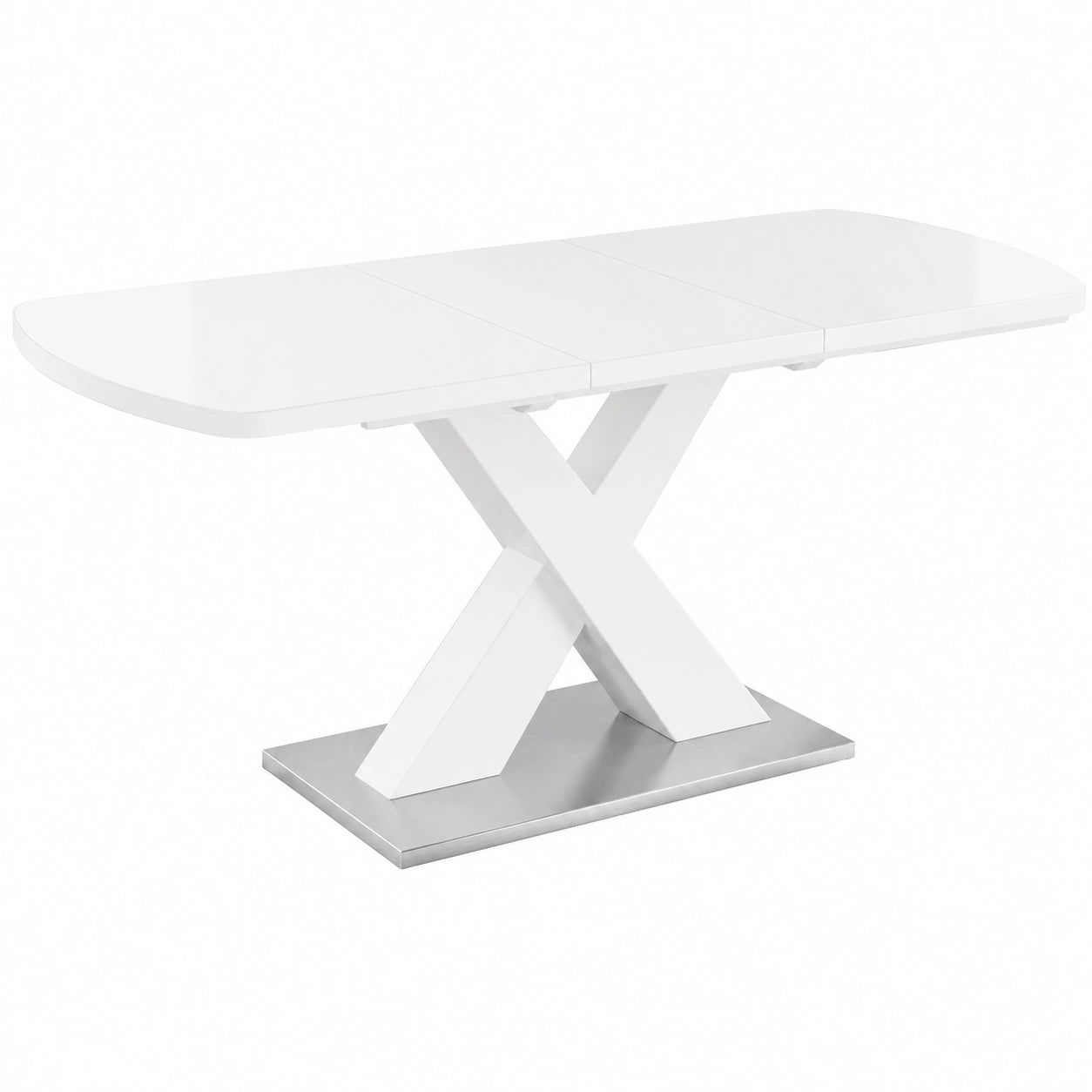 Mesa de Comedor Vicco Chinto Blanca Extensible 120x80 cm con Estructura en X