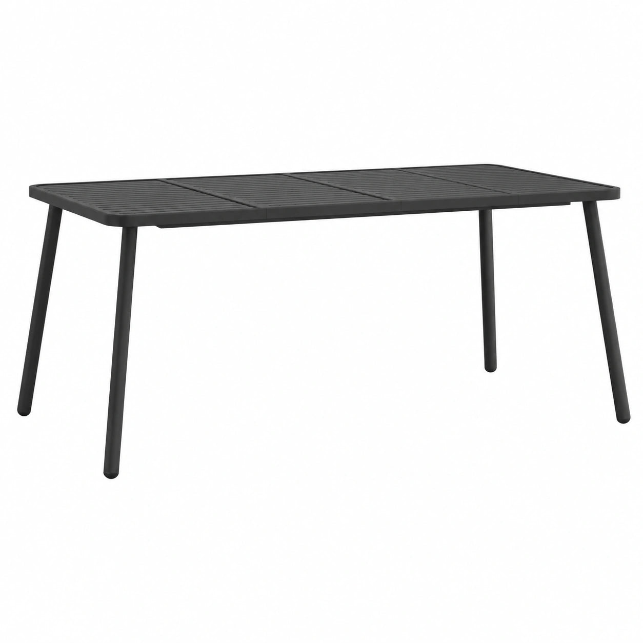 Mesa de jardín de acero gris 200x100x71 cm - vidaXL