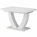 Mesa de Comedor Extensible Vicco, Blanco, 120x80 cm, Ajustable