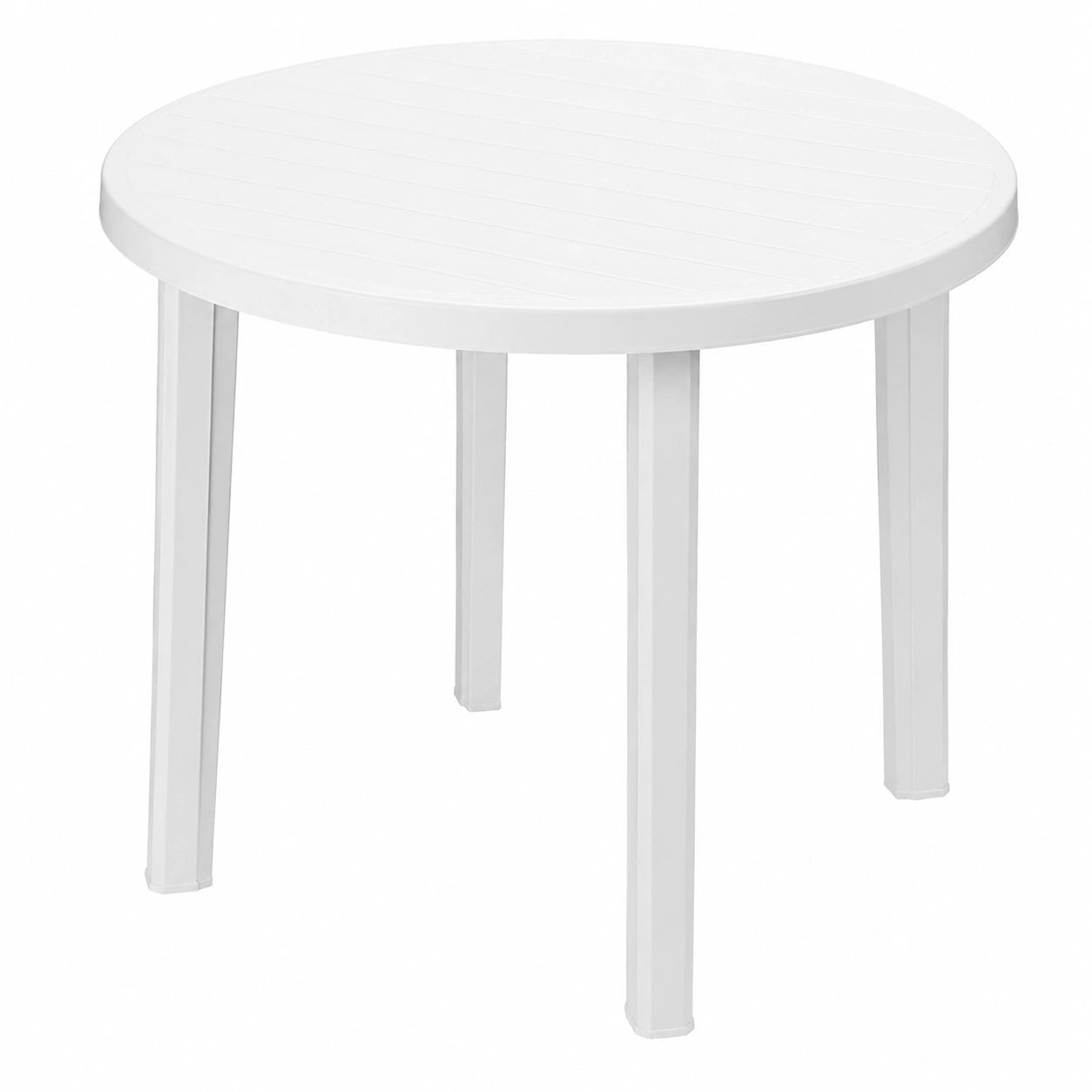 Mesa Redonda de Resina Blanca Saturnia 90 cm