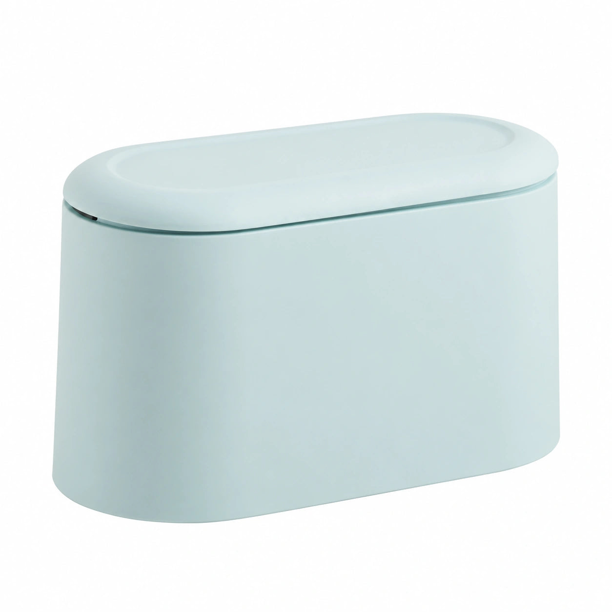 Papelera de Escritorio con Tapa para Oficina y Hogar, Mini Cubo de Reciclaje Multifuncional (Azul Claro)
