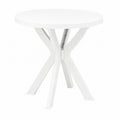 Mesa de Jardín Bistró Exterior para Patio y Balcón, Blanco