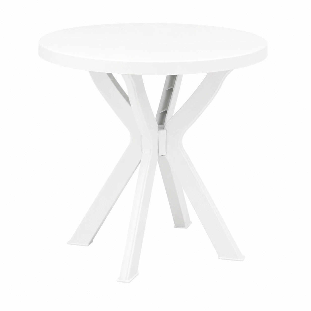 Mesa de Jardín Bistró Exterior para Patio y Balcón, Blanco