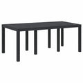 Mesa de Jardín de Poliratán 200x100 cm, Resistente al Clima, para 8 Personas