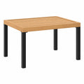 Mesa de Centro Exterior de Aluminio Negro 65x65x40 cm para Jardín y Patio