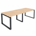 Mesa de reuniones con estructura metálica grafito 240x100 cm