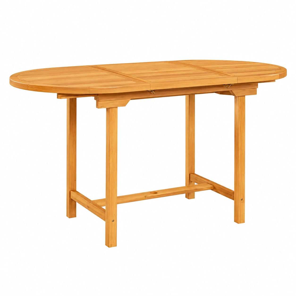 Mesa de Jardín Extensible de Teca 110-160 cm para Exterior