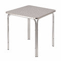 Mesa de Aluminio para Exterior 70x70 cm, Cuadrada y Apilable, Ideal para Terraza y Jardín