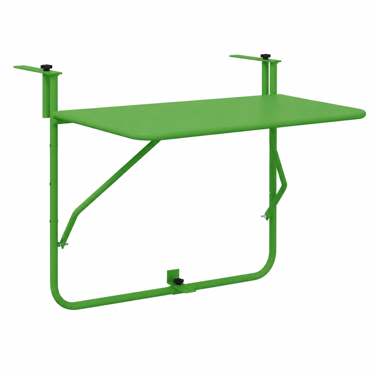 Mesa Colgante de Balcón Verde 60x39x65 cm Acero, Plegable y Resistente, Ideal para Jardín y Terraza