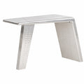 Mesa de Oficina Estilo Aviación, Metal Plateado y MDF, 112x50x76 cm, Escritorio de Juego con Remaches