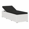 Conjunto de Tumbonas y Mesa de Jardín 3 Piezas en Ratán Sintético Blanco