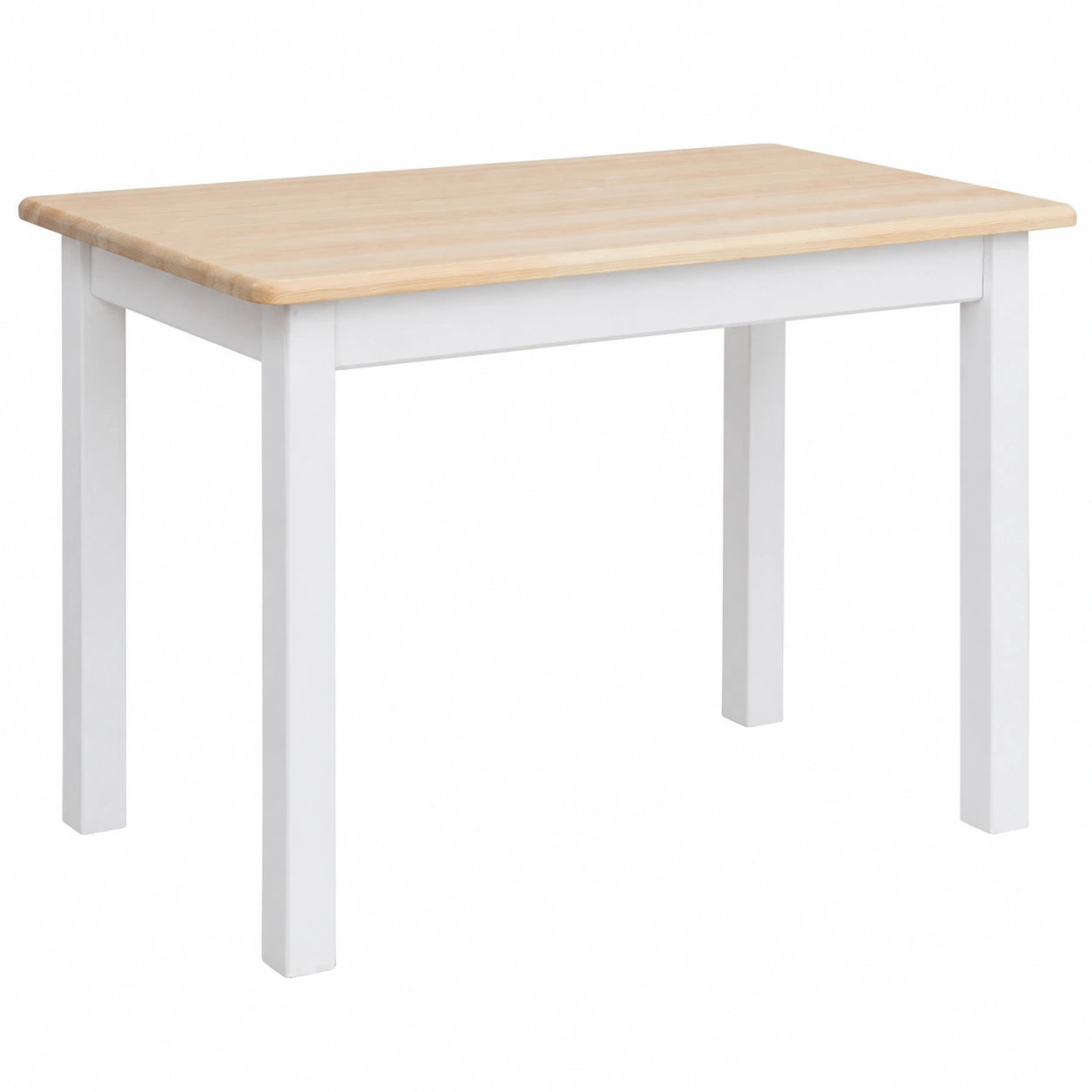 Mesa de Comedor de Pino Macizo Lacado Blanco Miel 50x120 cm