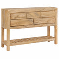 Mesa Consola de Madera de Mango con Almacenamiento Amplio para Salón